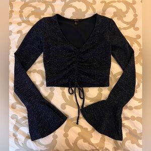 Forever 21 Black Ruched Women's Top Small